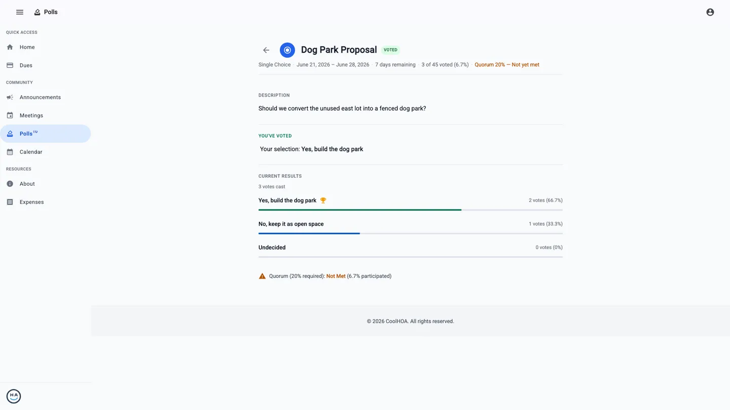Run Trustworthy HOA Votes Online — One Vote Per Household